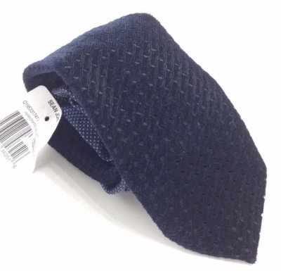 $105 Sean John Mens Necktie Polka Dot Navy Blue Skinny Classic Neck Tie 58x2.5 Foto 1 de 4