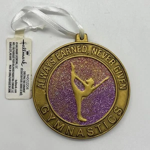 Sello Siempre Ganado, Nunca Dado Gimnasia Medalla Árbol de Navidad Adorno NUEVO - Imagen 1 de 4