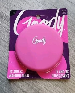 Goody Two Sided 1X & 3X Magnification Mirror Lightweight Round HOT PINK New - Picture 1 of 4