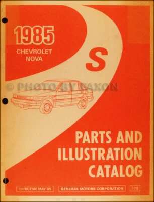 1985 Solo Chevy Nova Master Parti Libro Chevrolet Illustrato Numero Catalogo - Immagine 1 di 2