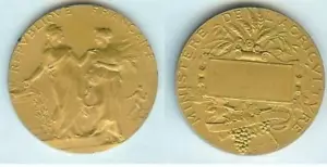 Médaille de table - Ministère de l'agriculture argent (silver) d=41mm p=36 gramm - Bild 1 von 1