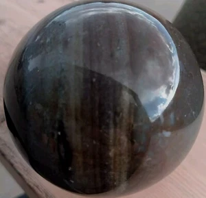 Esfera de ágata natural incluso bandas coloridas naturales no muertas única exhibición rara - Imagen 1 de 18