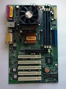 ASRock K7S8X Motherboard with AMD Athlon 2600+ CPU and 1.5GB RAM - Test OK - Picture 1 of 9