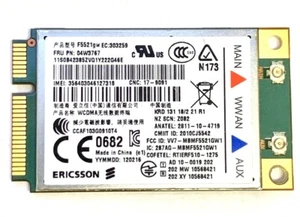 Lenovo 3G Carte Wwan Fru 04W3767 Ericsson F5521gw Haut Débit Mobile Module - Photo 1/2