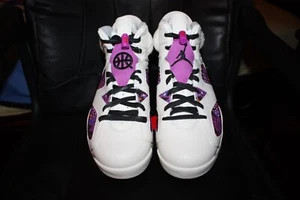Men' Nike Air Jordan 6 Retro Quai 54 Shoe Size 10 Purple Sail Black CZ4152-101 - Picture 1 of 5