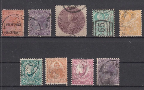 MZ20663/ NEW SOUTH WALES - VICTORIA - 1862 / 1877 USED SELECTION - CV 255 $ Cover