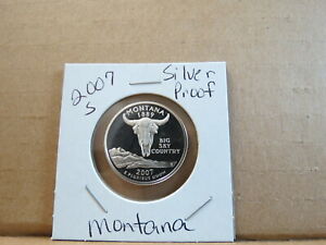 2007 S Montana Silver Proof State Hood Washington Quarter
