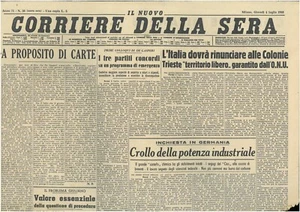 Corriere della sera 4 July 1946 Newspapers of the Republic - Picture 1 of 1