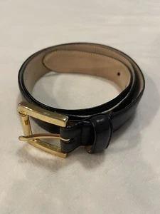 Talbots Dark Brown Genuine Leather Belt 6012 L Brass Buckle Women's Large - Picture 1 of 5