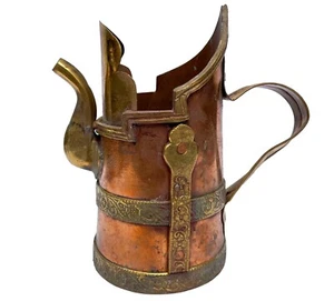 Copper Tibetan Water Offering Vessel Buddhist Nepali Pitcher Drink Tea Jug Mug - Picture 1 of 5