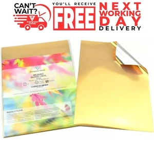 A4 Self Adhesive Brush Gold Printable Sticker Vinyl Inkjet Laser Waterproof lot - Picture 1 of 10