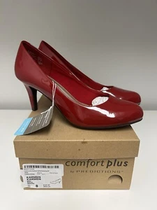 Dexflex Comfort Karmen Women's Round Toe Red Patent Pump High Heel Shoes NEW 8 W - Picture 1 of 1