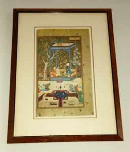 Framed Print of Antient Persian Painting from Manuscripts by Muraqqa Gulshan - Picture 1 of 9