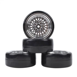 4Pcs Tires Car Wheels Rim 12mm Hex For HPI HSP 1:10 RC On Road Drift Racing Car - Picture 1 of 9