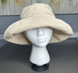 Scala Collection Women's Beige Packable Canvas Bucket Adjustable Hat One Size - Picture 1 of 14