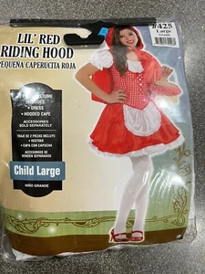 Little Lil’ Red Riding Hood Costume Dress & Cape Child Size Large (12-14) - Picture 1 of 9