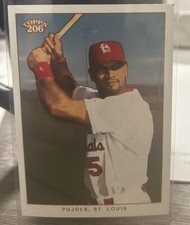 ALBERT PUJOLS 2002 TOPPS 206 ST LOUIS CARDINALS (WHITE JERSEY BATTING) CARD #200