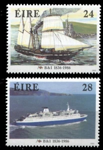 Ireland 1986 • Sс# 665-666 • B&I Ship Co • MNH OG (SU-8947) Irlande - Picture 1 of 1