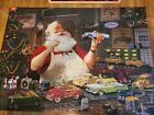 COBBLE HILL 1000 Pc Puzzle Santa Painting Cars (Ford)  Tom Newsom Complete