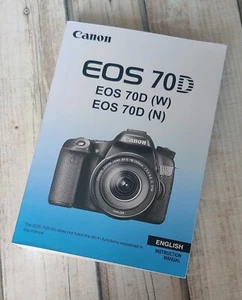 Canon EOS 70D Colour Instruction Manual Printed Size A5 Professionally Bound - Picture 1 of 13
