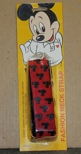 New Contemporay Mickey Mouse Red-Black Neoprine (Soft Rubber) Camera Strap A2666 - Picture 1 of 1
