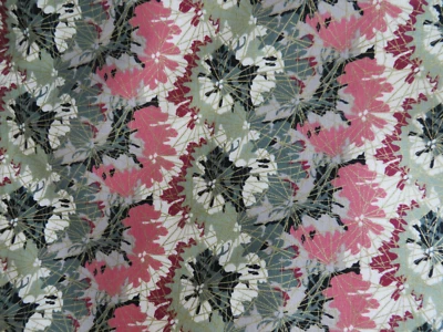 Tela de edredón de algodón 1 yd x 44" - Multicolor dorado metálico floral Foto 1 de 4