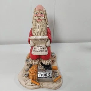 Vtg Folk Art Santa Figurine w Tool Box Kurt Adler Assembly Required - Picture 1 of 11