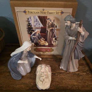 Grandeur Noel Collector's Edition 2002 Porcelain Holy Family Jesus Nativity Set - Picture 1 of 2