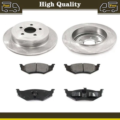 Rear disc brake pads and rotors Fits 2000 Plymouth Breeze Neon - Image 1 of 4