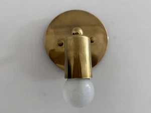 1950's Mid Century Wall Sconce Light Brass Wall Sconce Light, Modern Wall Sconce - Picture 1 of 7