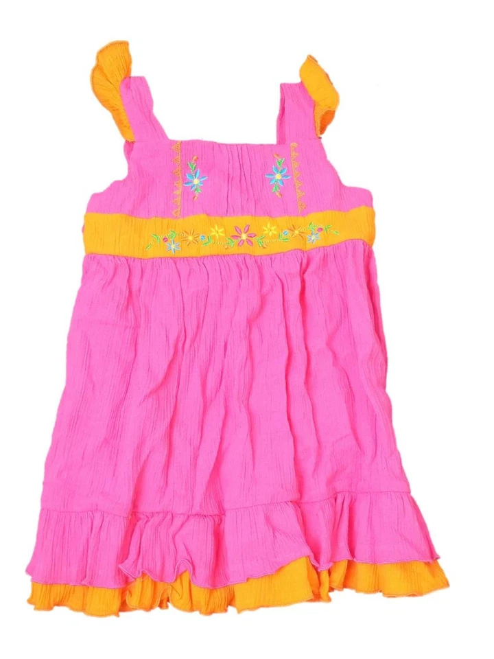 Sophie Rose Infant Toddler Girls Pink Flowered Sundress Sun Dress Orange 2T - Image 1 of 1