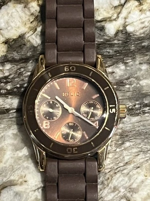 Reloj para mujer RELIC ZR11932 todo acero inoxidable cuarzo analógico sin batería marrón Foto 1 de 4