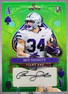 Ben Sinnott /3 2024 Wild Card 5 Card Draw Rookie RC Auto Green Ace Washington SP - Picture 1 of 2
