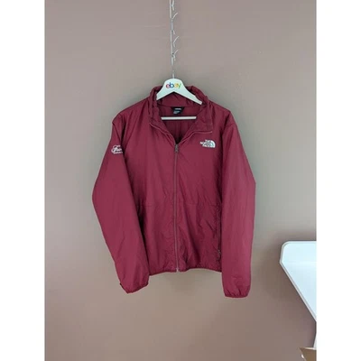 The North Face Jacket Mens Large Burgundy Windbreaker Full Zip Lightweight Logo - Image 1 of 4