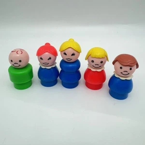Vintage FP Little People Lot Of 5 Blonde Mom Redhead Teen 3 Kids Boy Girls Child - Picture 1 of 12