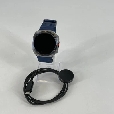 Samsung Galaxy Watch Ultra (2025) 47mm Gray Titanium (LTE) w/ Blue Marine Band - Image 1 of 4