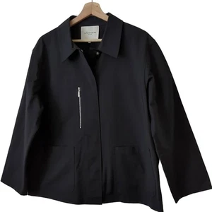 Chaqueta negra para mujer Lafayette 148 New York talla grande elegante sofisticada nueva sin etiquetas - Imagen 1 de 7