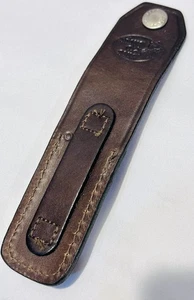 Funda de cuero marrón Shrade Bass Pro con gancho para cinturón excelente estado - Imagen 1 de 7