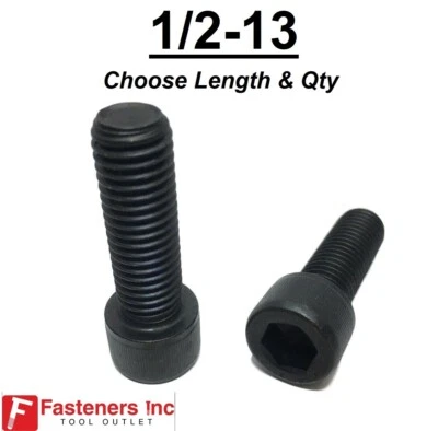 1/2-13 Socket Head Cap Screws Allen Black Oxide 12.9 (CHOOSE LENGTH & QTY) - Image 1 of 3