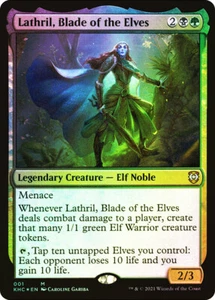 MTG FOIL Lathril, Blade of the Elves - Kaldheim Commander #001 - Imagen 1 de 1