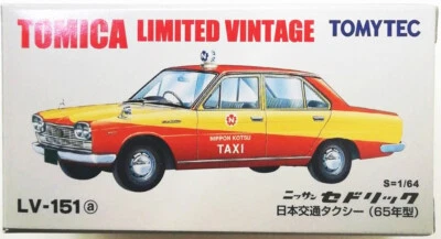 Tomytec Tomy Tomica Limited Vintage LV-151a Nissan Cedric Taxi 1:64 Foto 1 de 4