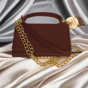 Giani Bernini Damen Smartphone Tasche Ochsenblut Neu mit Etikett Entfernung Kettenriemen/Kupplungsriemen - Bild 1 von 4