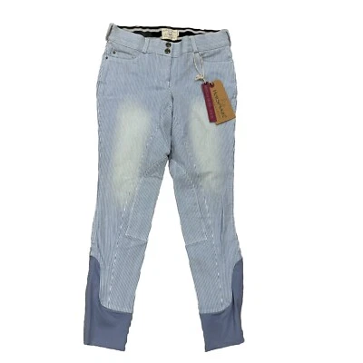 Horseware Belle Breeches Women’s UK 28R Denim Pinstripe NWT - Image 1 of 4