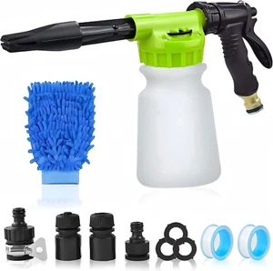 Car Wash Foam Gun, Snow Foam Gun Sprayer with 3/8" Brass Connector & 1L Bottle, - Picture 1 of 6