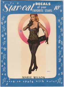 1952 STAR-CAL MARIE WILSON DECAL 