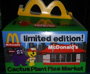 McD's Kaktus Pflanze Flohmarkt „CACTUS BUDDY“ + „GRIMASSE“ Spielzeug + Box - Bild 1 von 8