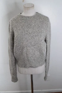 TALULA Sweater Women's Large Gray Long Cardigan Wool Mohair Blend Crew - Picture 1 of 5