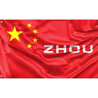 China Zhou Flagge, Fahne Unikales Design, 90x150 cm, Herg. EU