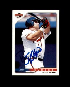 Ryan Klesko Hand Signed 1996 Score Atlanta Braves Autograph