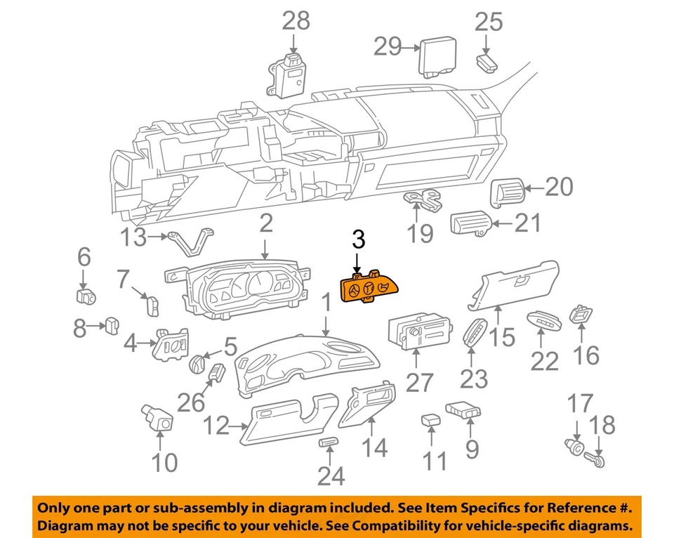 Used A/C Selector Switch fits: 1996 Chevrolet Camaro w/AC Grade A - Image 1 of 3